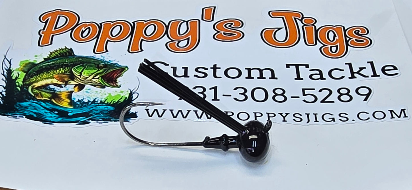 Weedless Football Jig Heads (Medium Wire)